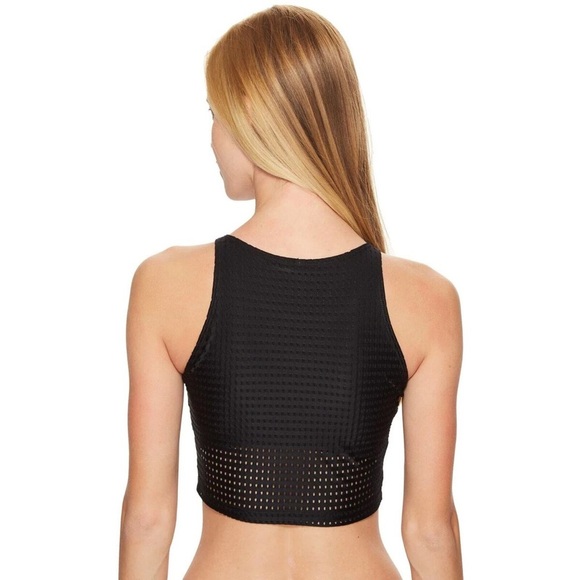 NWOT RARE Free People X Onzie Women’s Mesh Workout Crop Top in Black Size S/M - Picture 3 of 13